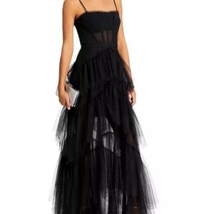 BCBGMAXAZRIA Tulle Corset Essential Gown